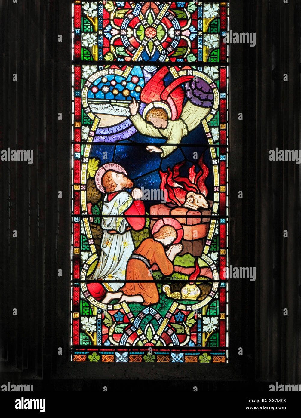 Old Hunstanton in vetro colorato, da studio di Preedy Abramo, figlio Isacco e Angelo, racconto biblico, Norfolk, xix secolo biblico Foto Stock Old Hunstanton in vetro colorato, da studio di Preedy Abramo, figlio Isacco e Angelo, racconto biblico, Norfolk, xix secolo biblico Foto Stock