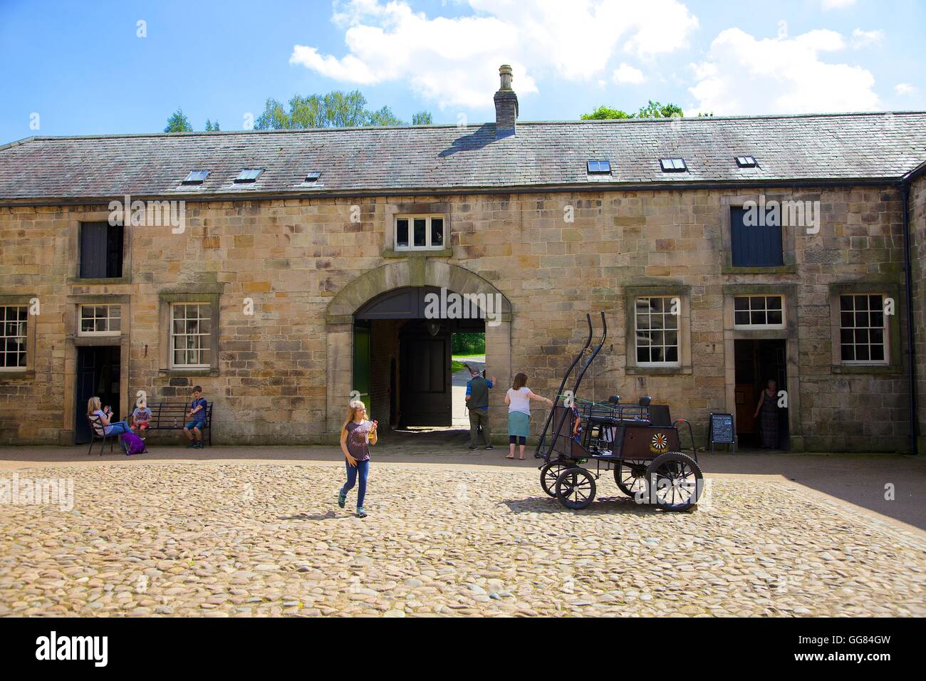 Gibside maneggio, Rowlands Gill, Gateshead, Tyne & Wear, England, Regno Unito, Gran Bretagna, Europa. Foto Stock