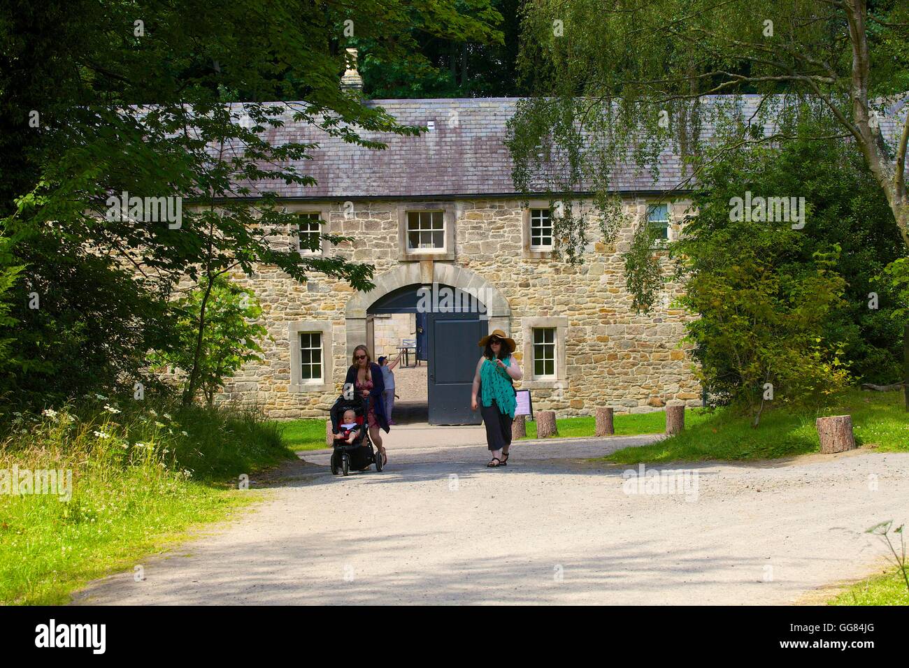 Gibside maneggio, Rowlands Gill, Gateshead, Tyne & Wear, England, Regno Unito, Gran Bretagna, Europa. Foto Stock