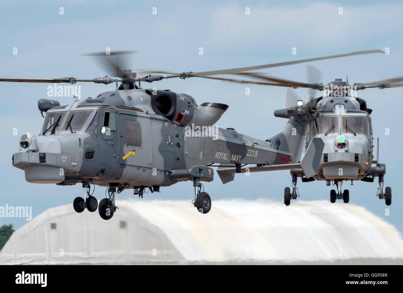 Display Blackcats Team Wildcat x2 Royal Navy in the Royal International Air Tattoo 2016 Foto Stock