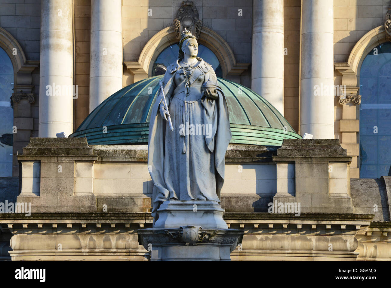 Statua della Regina Vittoria, Belfast Foto Stock