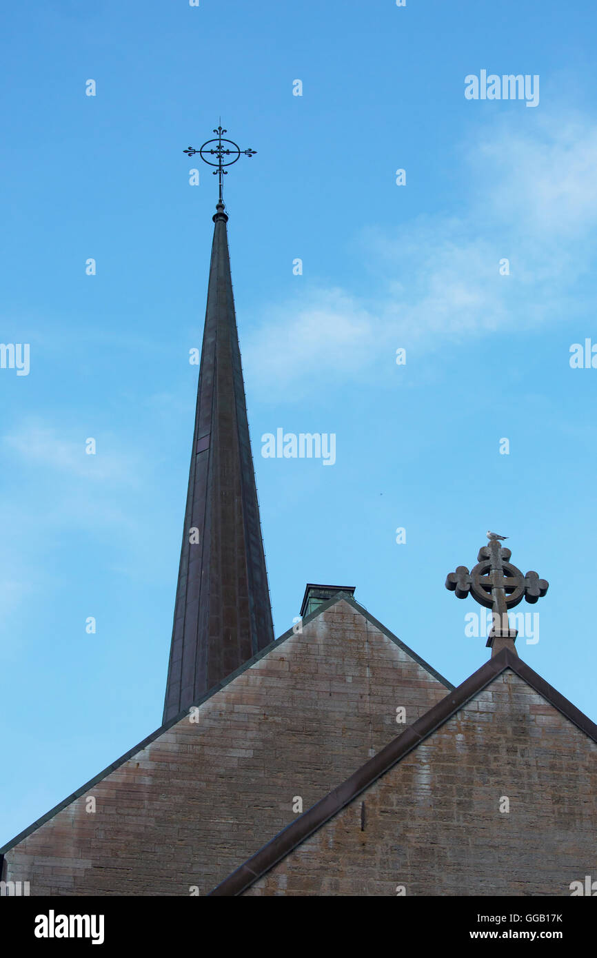 Vadstena Svezia 26 luglio 2016. esterno della chiesa del monastero a Vadstena. Foto Stock