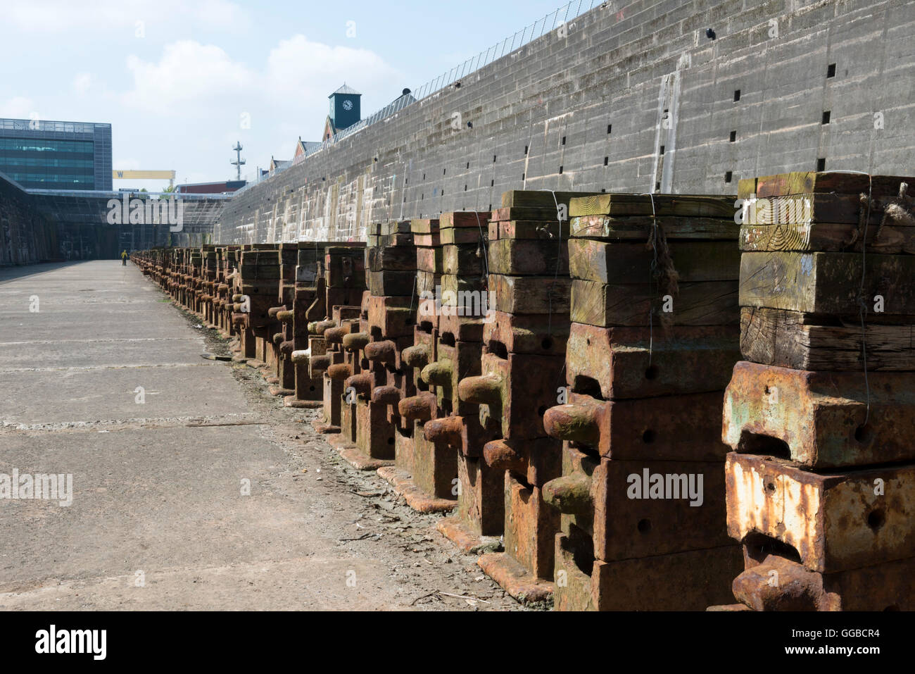 Il Thompson Dry Dock dove il Titanic sedette, Belfast Foto Stock