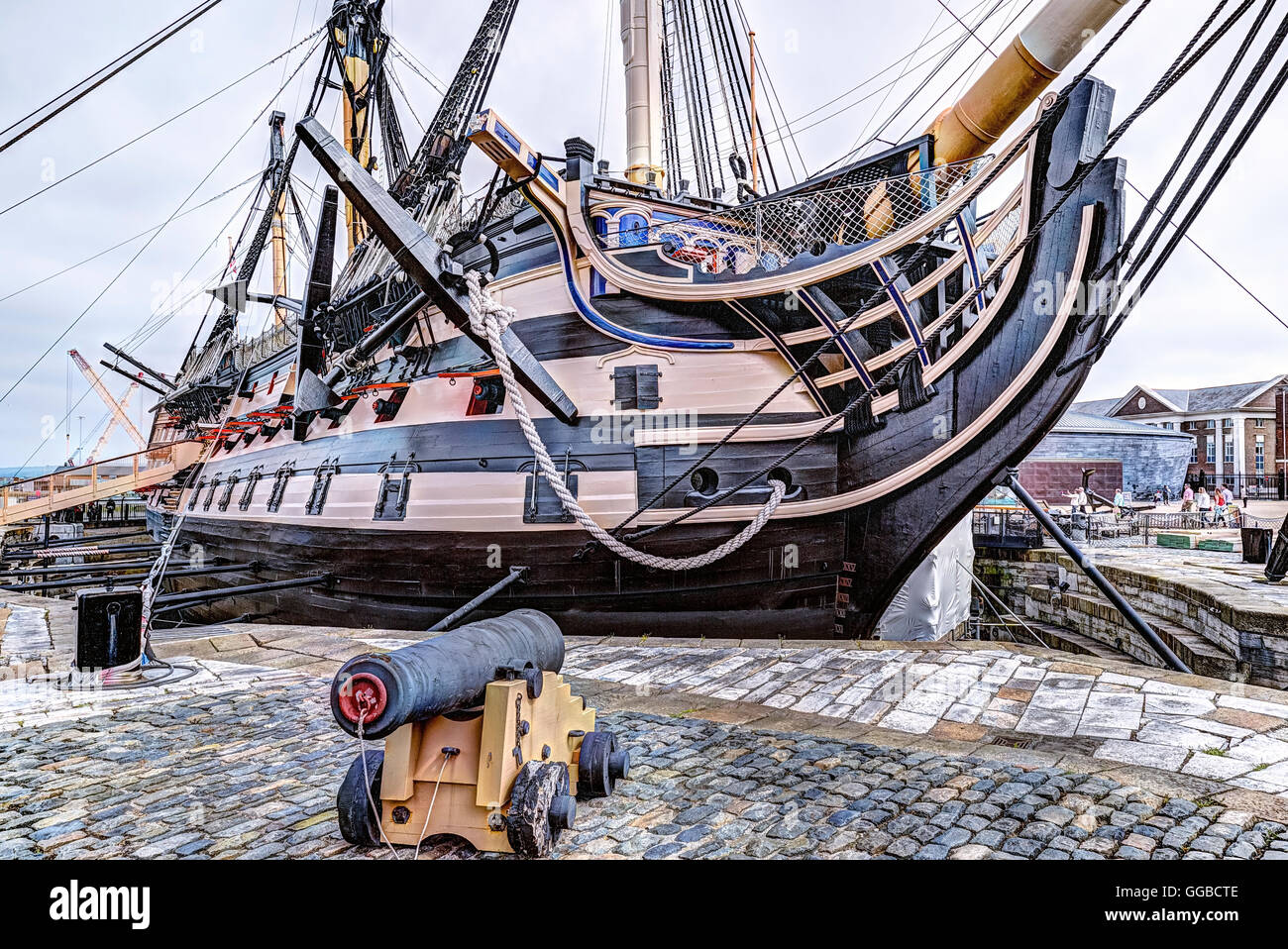 Portsmouth Historic Dockyard, vittoria, Portsmouth, Hampshire, Inghilterra, Regno Unito Foto Stock