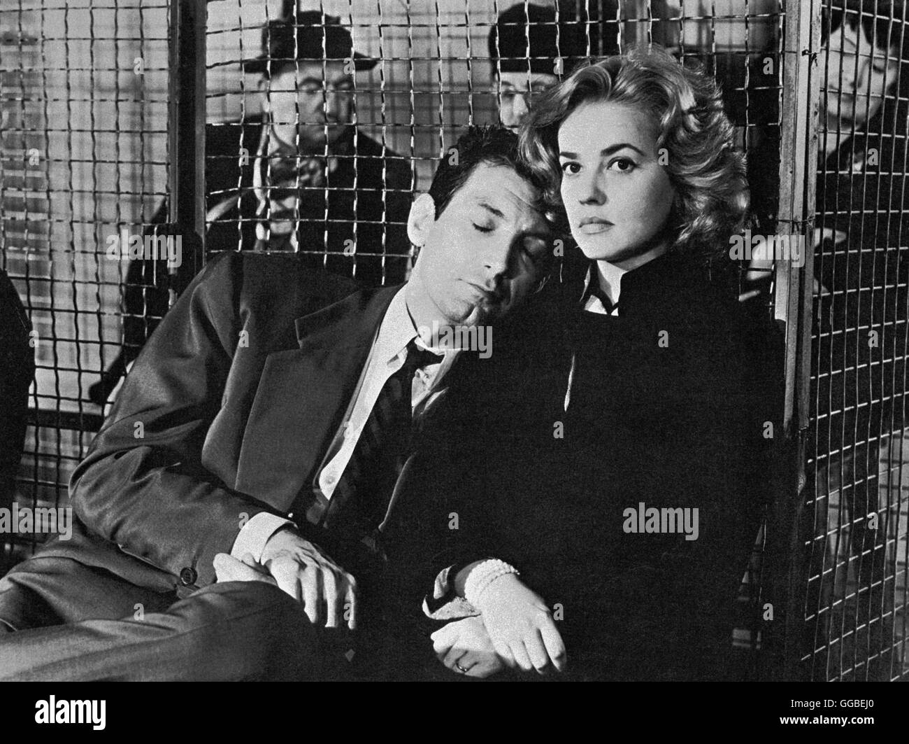 Fahrstuhl zum Schafott L'ASCENSEUR POUR L'ECHAFAUD F 1957 Louis Malle Subervie (FELIX MERTEN), Firenze (Jeanne Moreau) Regie: Louis Malle Foto Stock