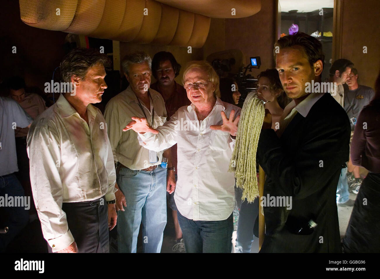 POSEIDON / USA 2006 / Wolfgang Petersen sul set: Kurt Russell, Direttore Wolfgang Petersen e Josh Lucas Regie: Wolfgang Petersen Foto Stock
