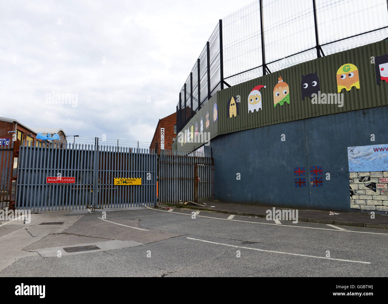 Graffiti, murales e murales, Belfast Foto Stock