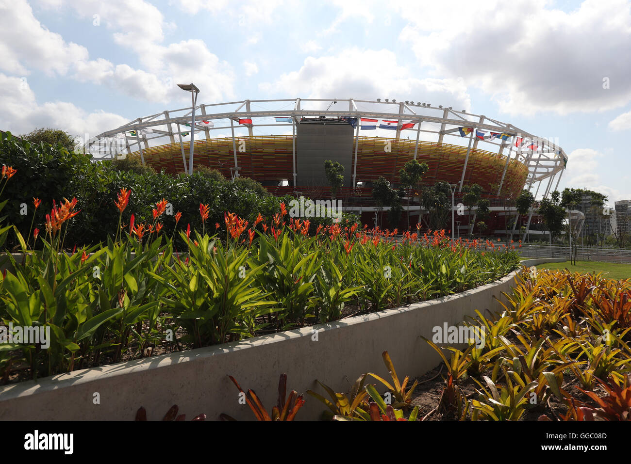 Una vista generale della Olympic Tennis Center, Brasile. Stampa foto di associazione. Picture Data: giovedì 4 agosto 2016. Foto di credito dovrebbe leggere: David Davies/filo PA. Restrizioni - solo uso editoriale. Foto Stock