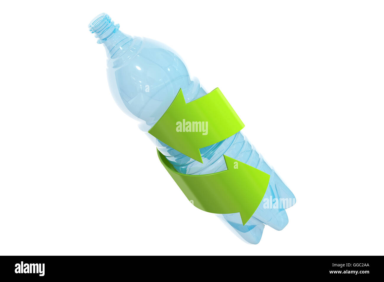 Concetto di riciclo, rendering 3D isolati su sfondo bianco Foto Stock