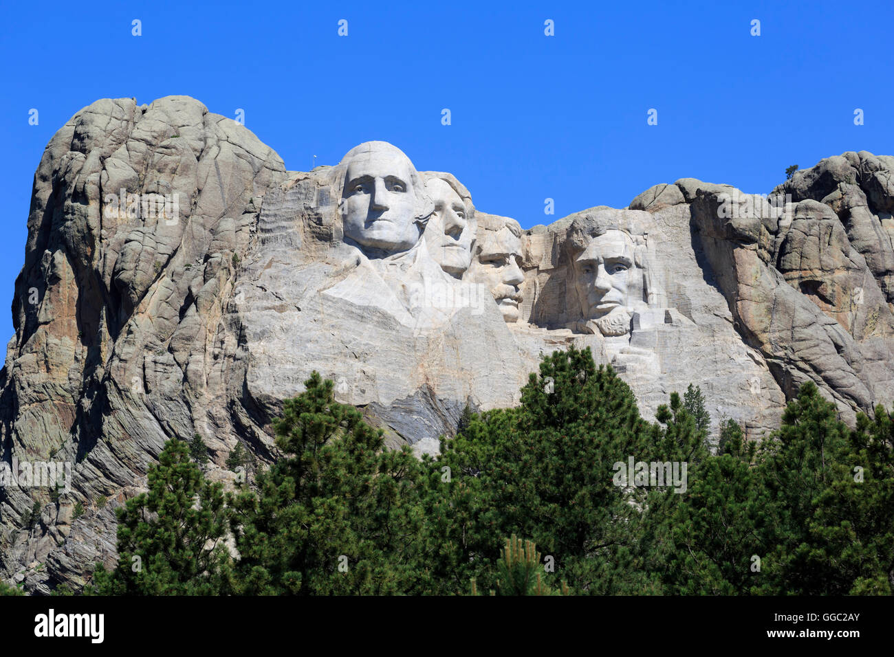 Mt Rushmore National Memorial, il Dakota del Sud, STATI UNITI D'AMERICA Foto Stock