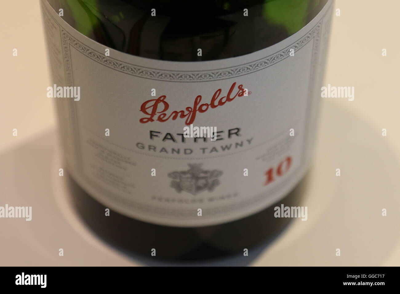 Bottiglia ed etichetta di Penfolds Vini Barossa Valley, Australia Foto Stock