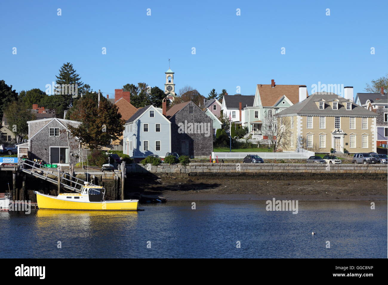 Geografia / viaggi, USA, New Hampshire (NH, Portsmouth, quartiere storico di Portsmouth Sud dell eventuale sul fiume Piscataqua, classica Nuova Inghilterra city, Portsmouth, Additional-Rights-Clearance-Info-Not-Available Foto Stock