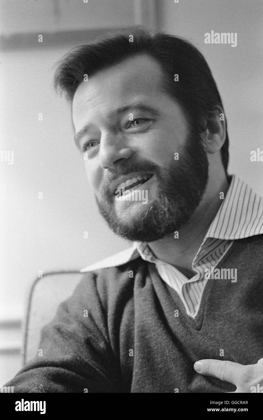 Robert Goulet, fotografato durante un'intervista in 1968 Foto Stock