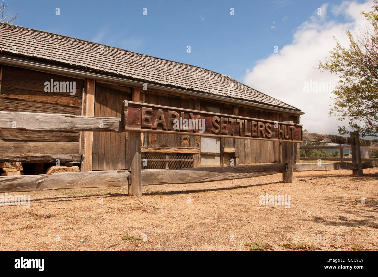 I primi colonizzatori capanna, delegato, Nuovo Galles del Sud Foto Stock