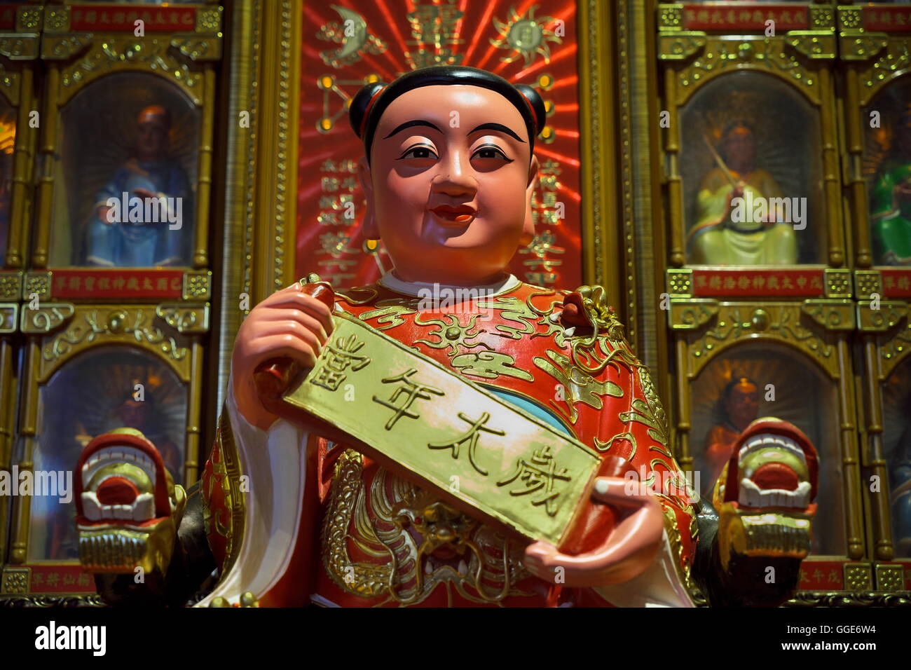 Guandi Cinese Tempio Buddista, China Town, Kuala Lumpur Foto Stock