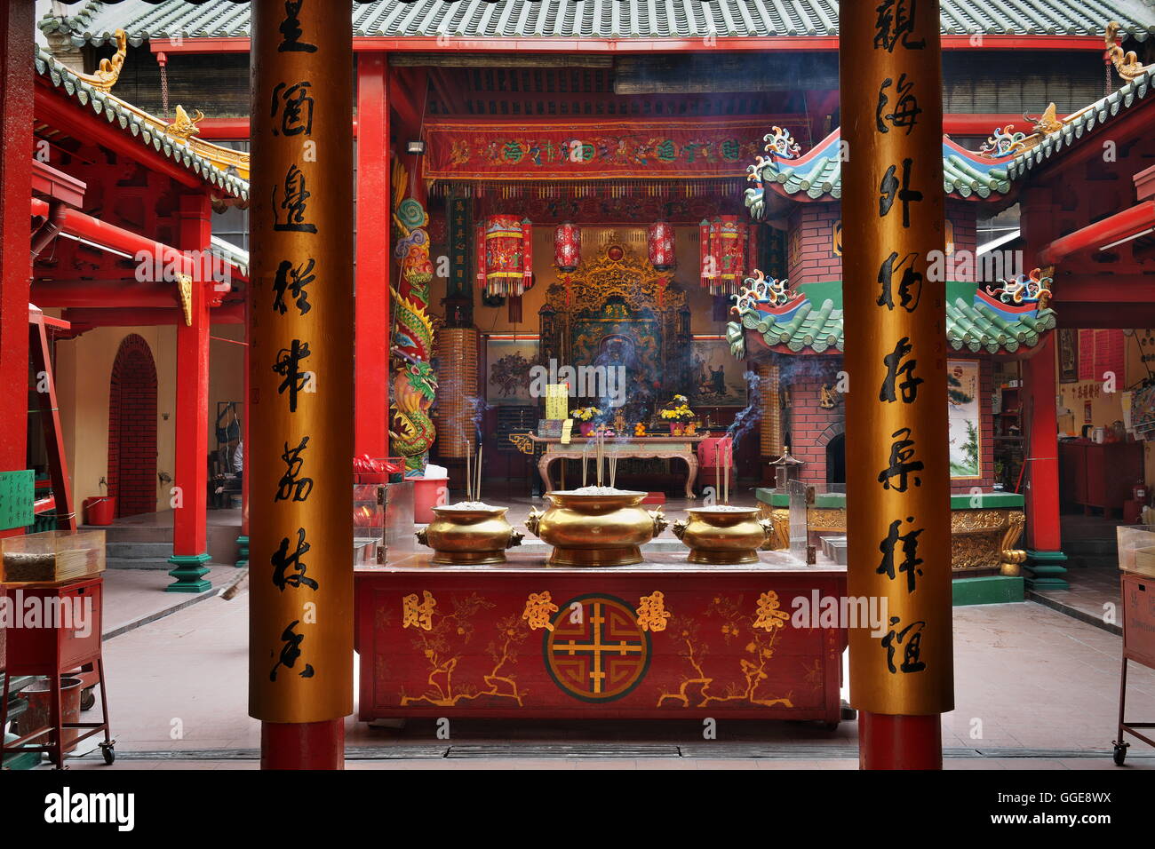 Guandi Cinese Tempio Buddista, China Town, Kuala Lumpur Foto Stock