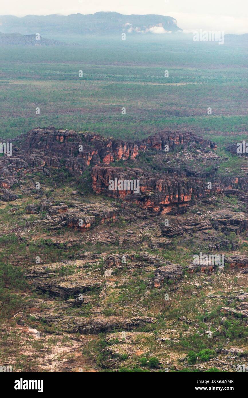 Guardando verso il basso sulla scarpata Arnhemland. Foto Stock