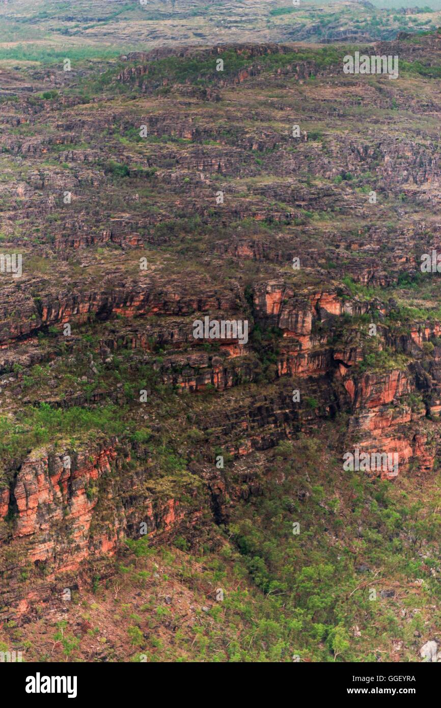 Guardando verso il basso sulla scarpata Arnhemland. Foto Stock