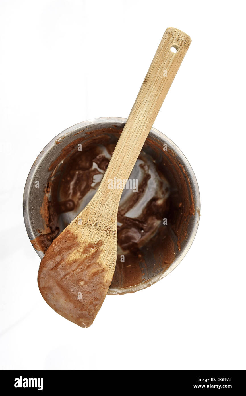 Un studio foto di una torta al cioccolato Foto Stock