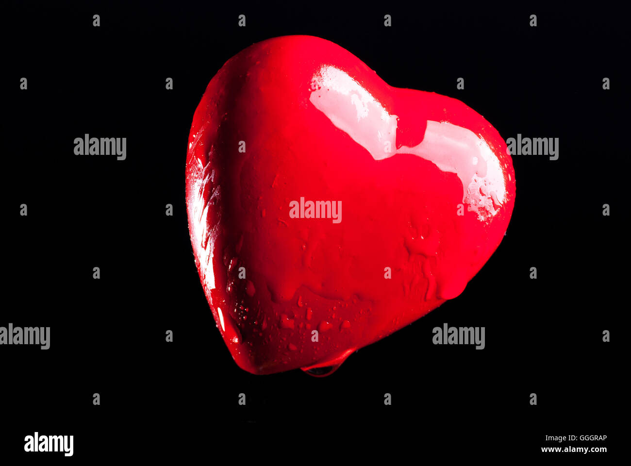 Cuore rosso , il simbolo dell'amore. Foto Stock