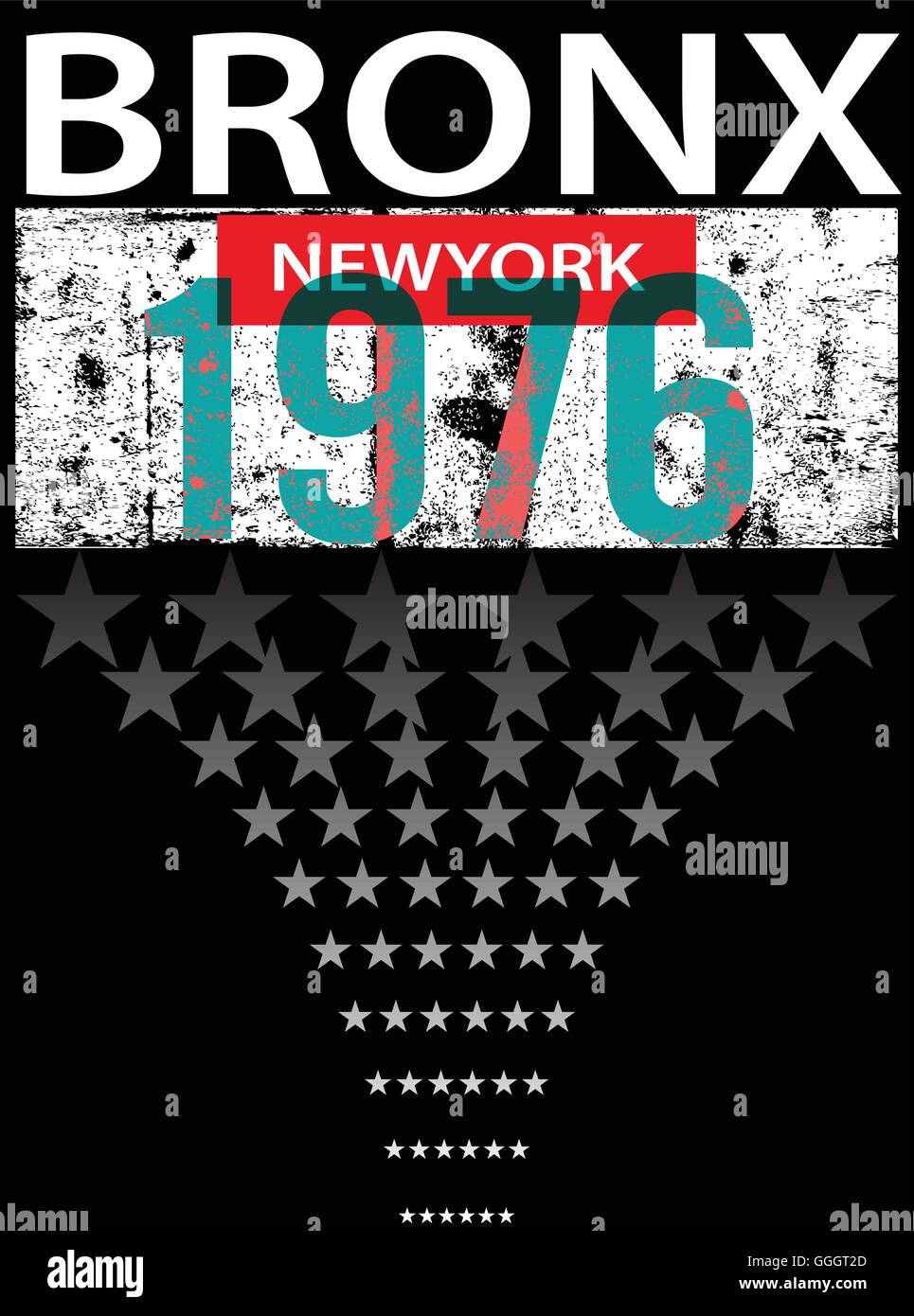 Bronx New York sport tipografia; t-shirt grafica; vettori Illustrazione Vettoriale