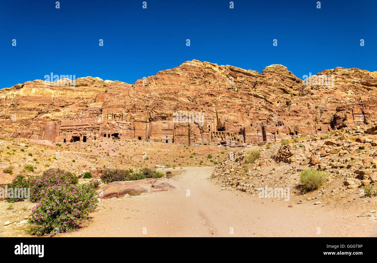 Le tombe reali di Petra, patrimonio mondiale dell UNESCO Foto Stock