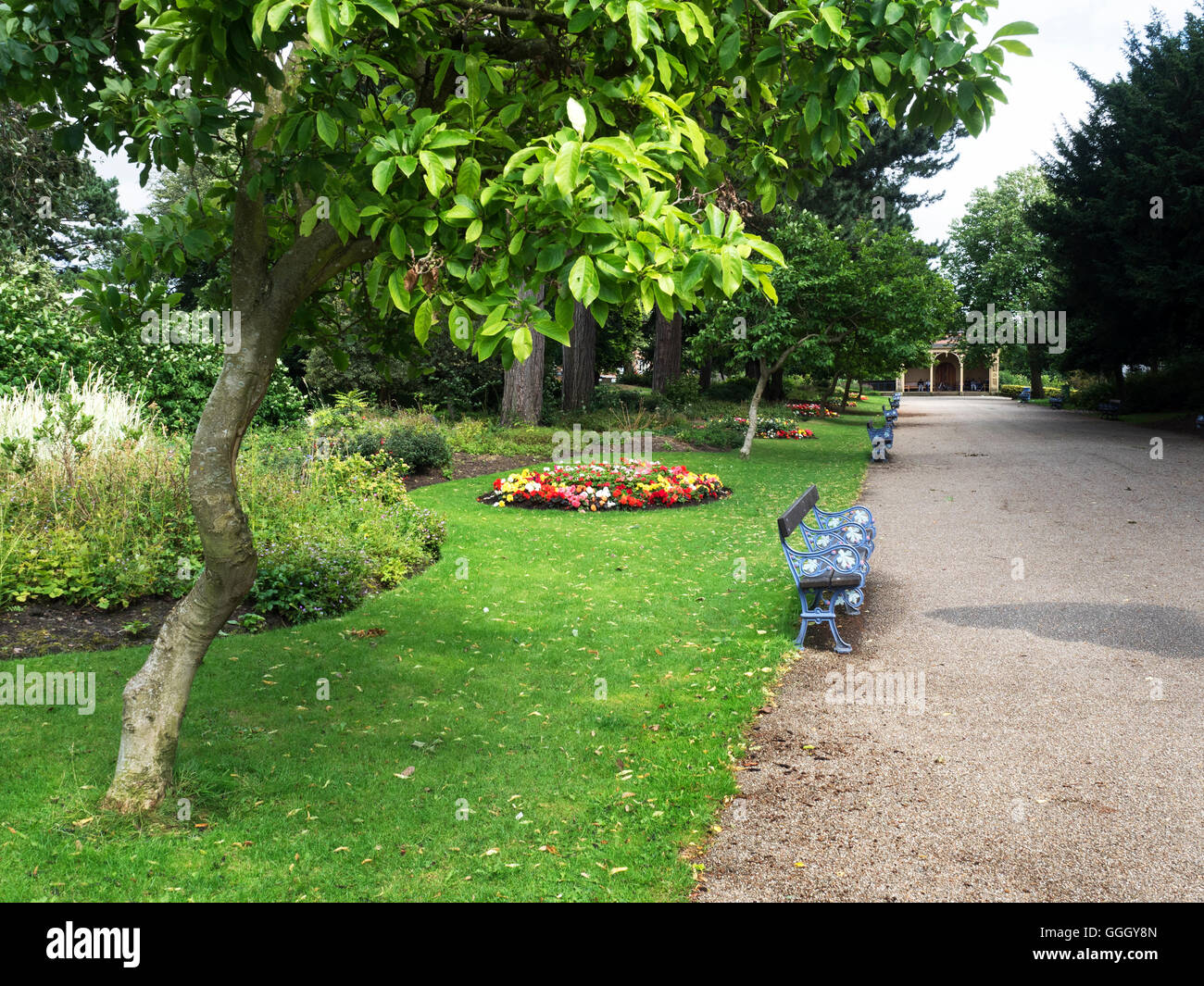 Roberts il Parco in estate a Saltaire West Yorkshire Inghilterra Foto Stock