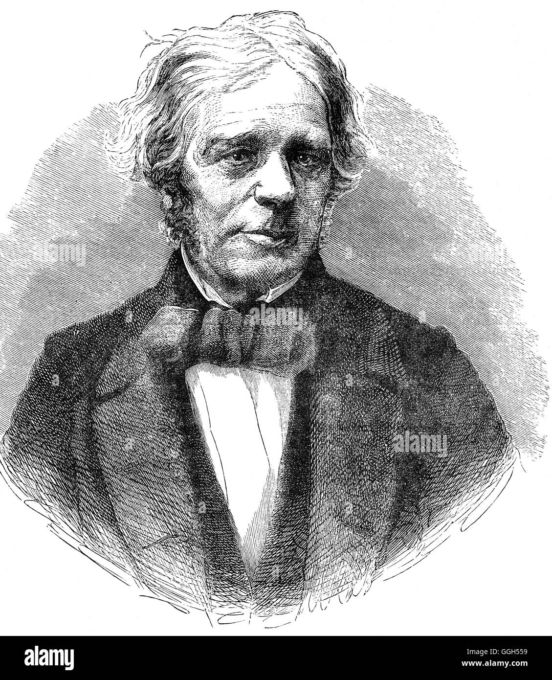Michael Faraday FRS (1791 - 1867) era uno scienziato inglese che hanno contribuito allo studio dell'elettromagnetismo ed elettrochimica. I suoi principali scoperte comprendono i principi alla base di induzione elettromagnetica, diamagnetism ed elettrolisi. Foto Stock