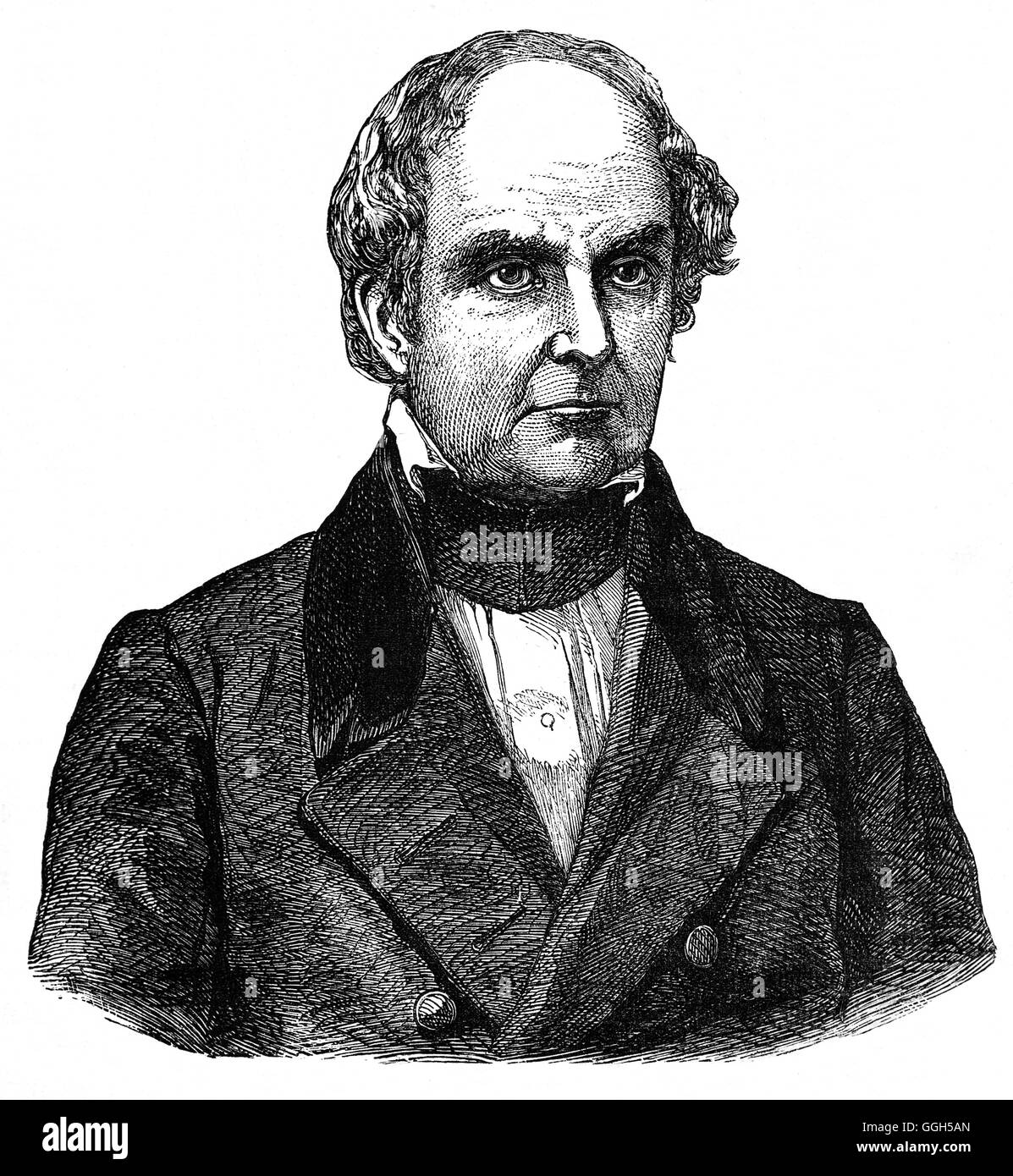Daniel Webster (1782 - 1852) era un statista americano e uno dei più considerati courtroom avvocati del SER. Egli è meglio conosciuto per la negoziazione della Webster-Ashburton trattato del 1842 con la Gran Bretagna che ha stabilito il definitivo confine orientale tra gli Stati Uniti e il Canada. Foto Stock
