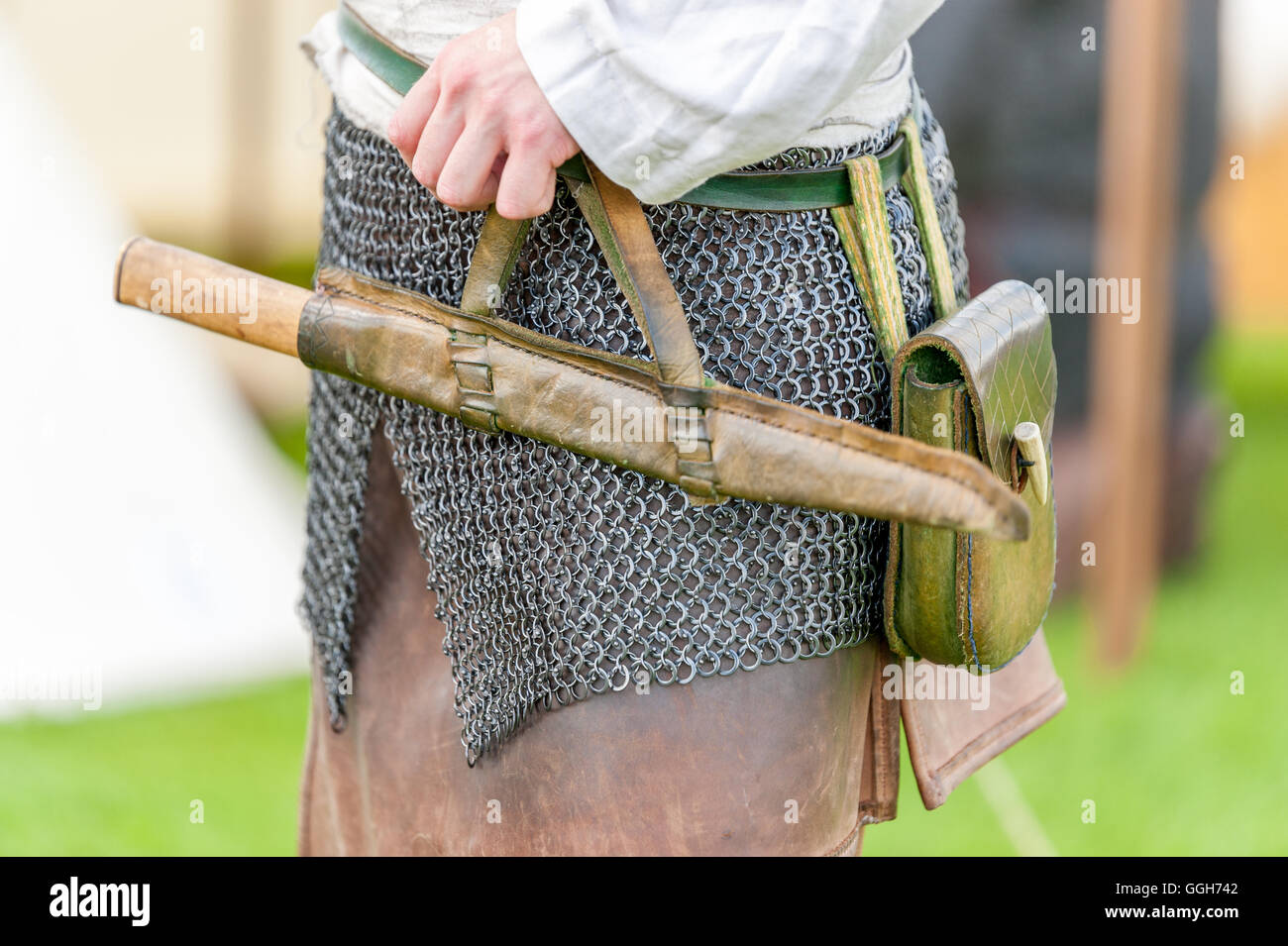 Battaglia di Wodensfield rievocazione del 5 agosto 910 A.D. La battaglia di Tettenhall Foto Stock