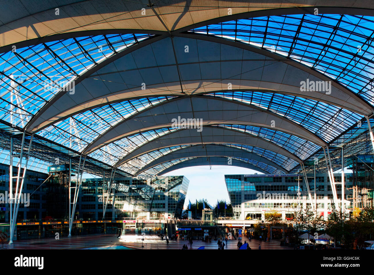 Franz-Josef-Strauss-Airport, Monaco di Baviera, Baviera, Baviera, Germania Foto Stock