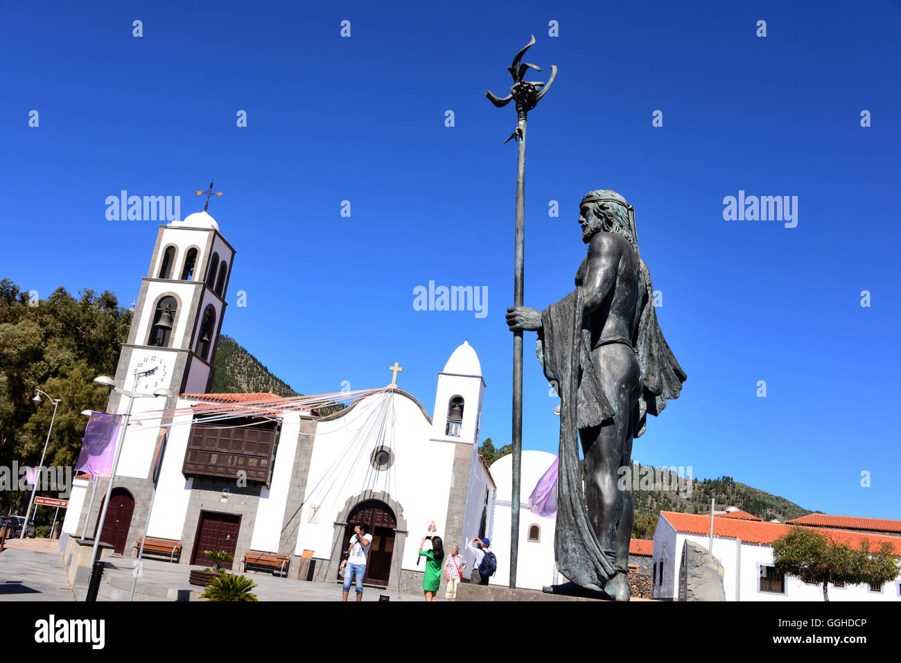 Chiesa di Santiago del Teide Tenerife, Isole Canarie, Spagna Foto Stock