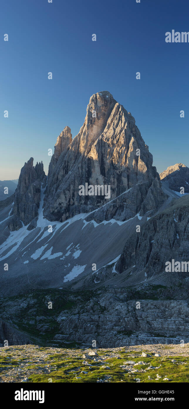 Zwoelferkofel, North Face, Alto Adige, Dolomiti, Italia Foto Stock