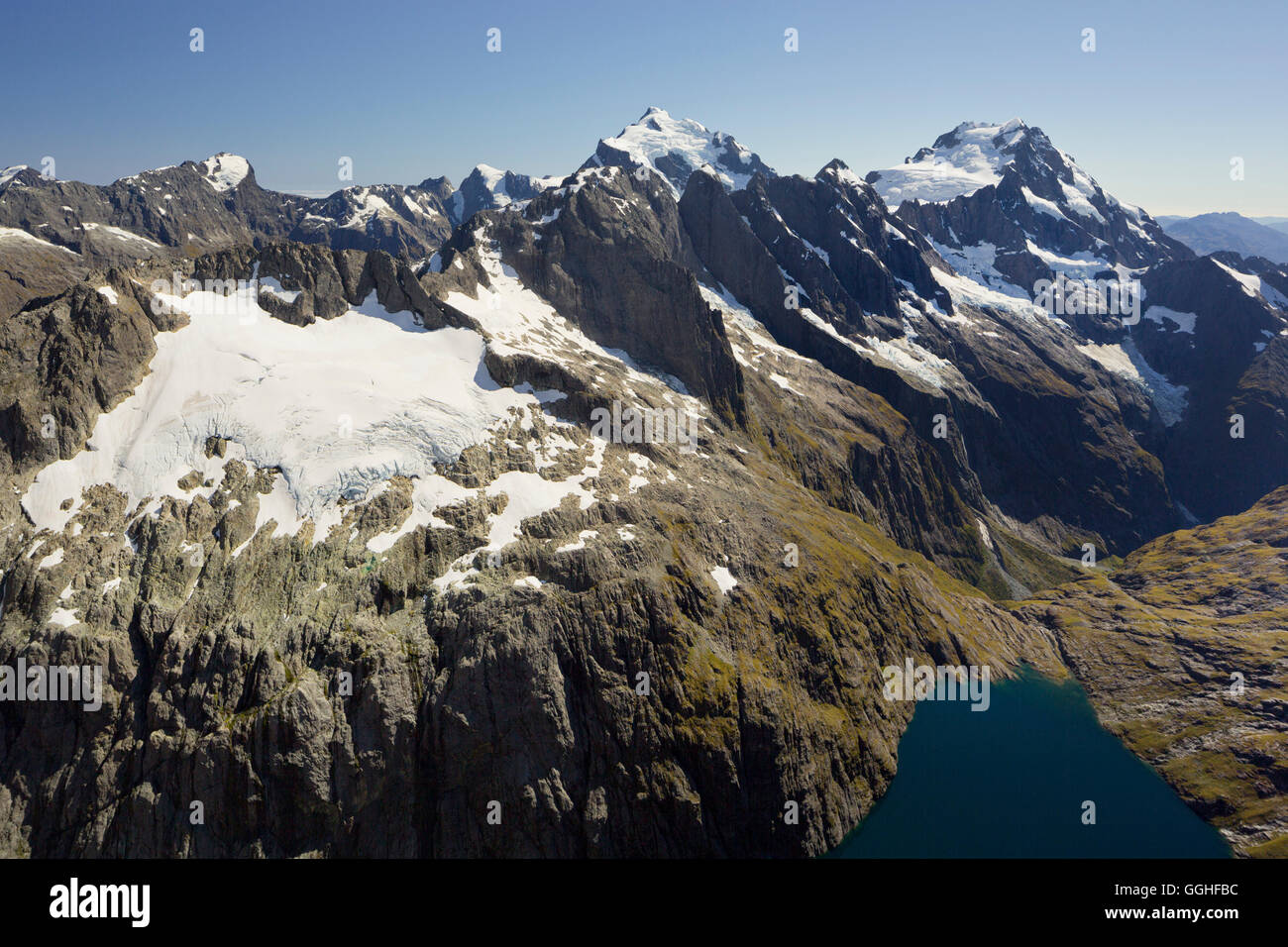 Montare Madeline, lago Turner, Parco Nazionale di Fiordland, Southland, Isola del Sud, Nuova Zelanda Foto Stock