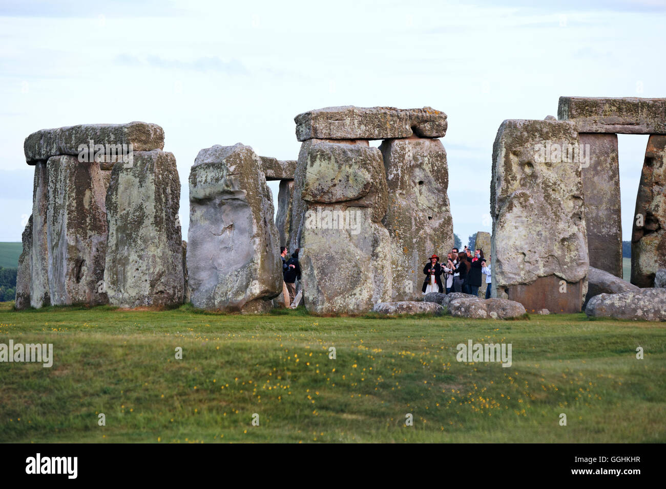 Stonehenge, Amesbury, Wiltshire, Inghilterra, Gran Bretagna Foto Stock
