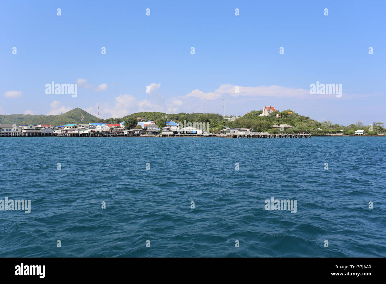 Samaesan isola e villaggio di pescatori in chonburi attrazioni turistiche in Thailandia. Foto Stock