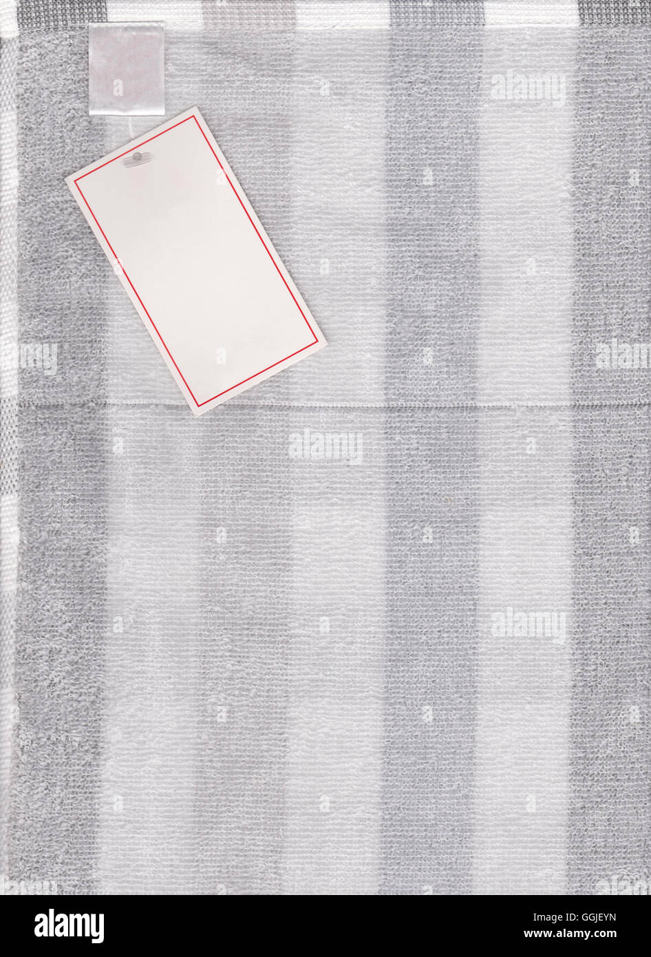 Tessuto grigio texture di tessuti scozzesi pattern e hanno etichetta di carta per disegno astratto dello sfondo. Foto Stock