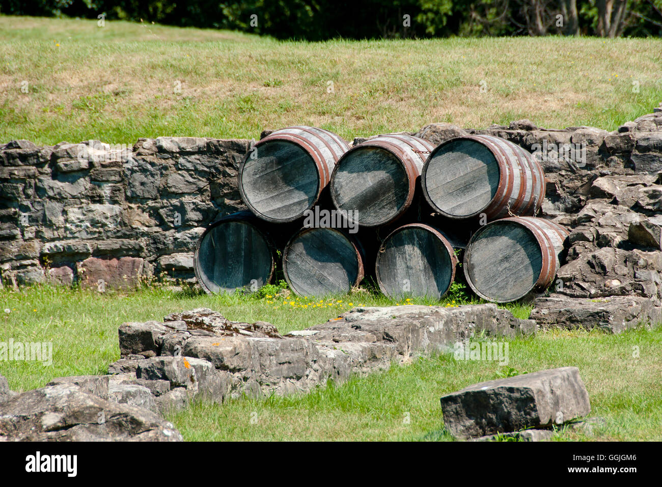 Coteau Du Lac storico fortificazioni militari - Québec - Canada Foto Stock