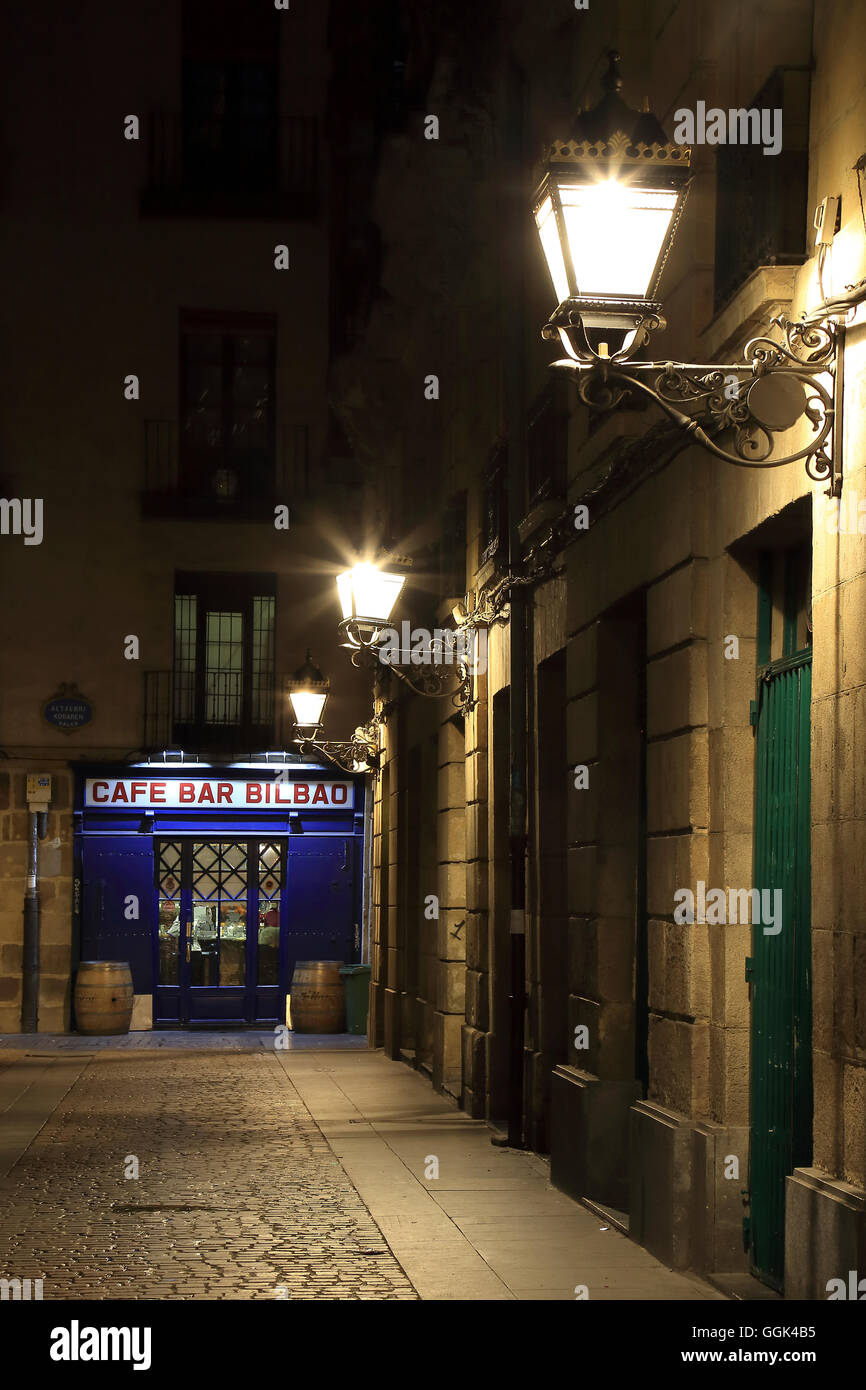 Città vecchia di Bilbao, Spagna, Basco County Foto Stock