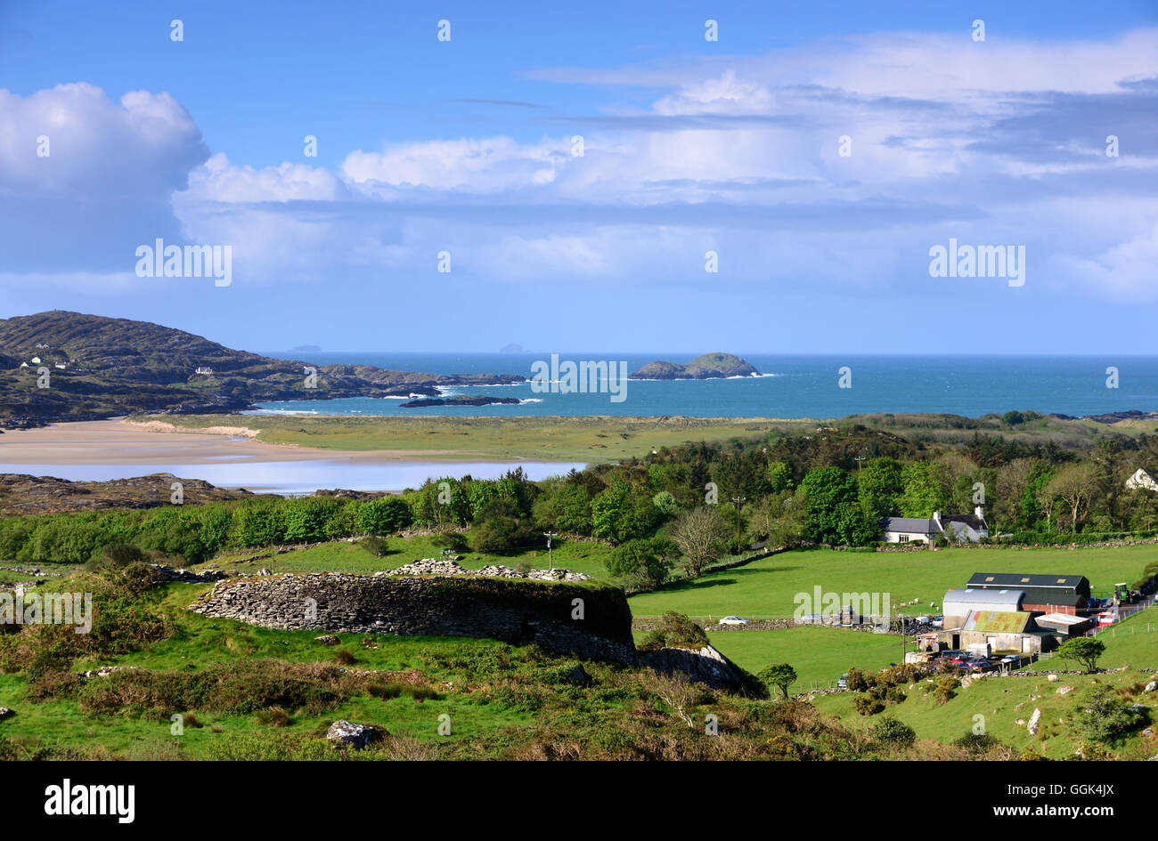 Vicino a Caherdaniel ad anello di Kerry, Kerry, Irlanda Foto Stock