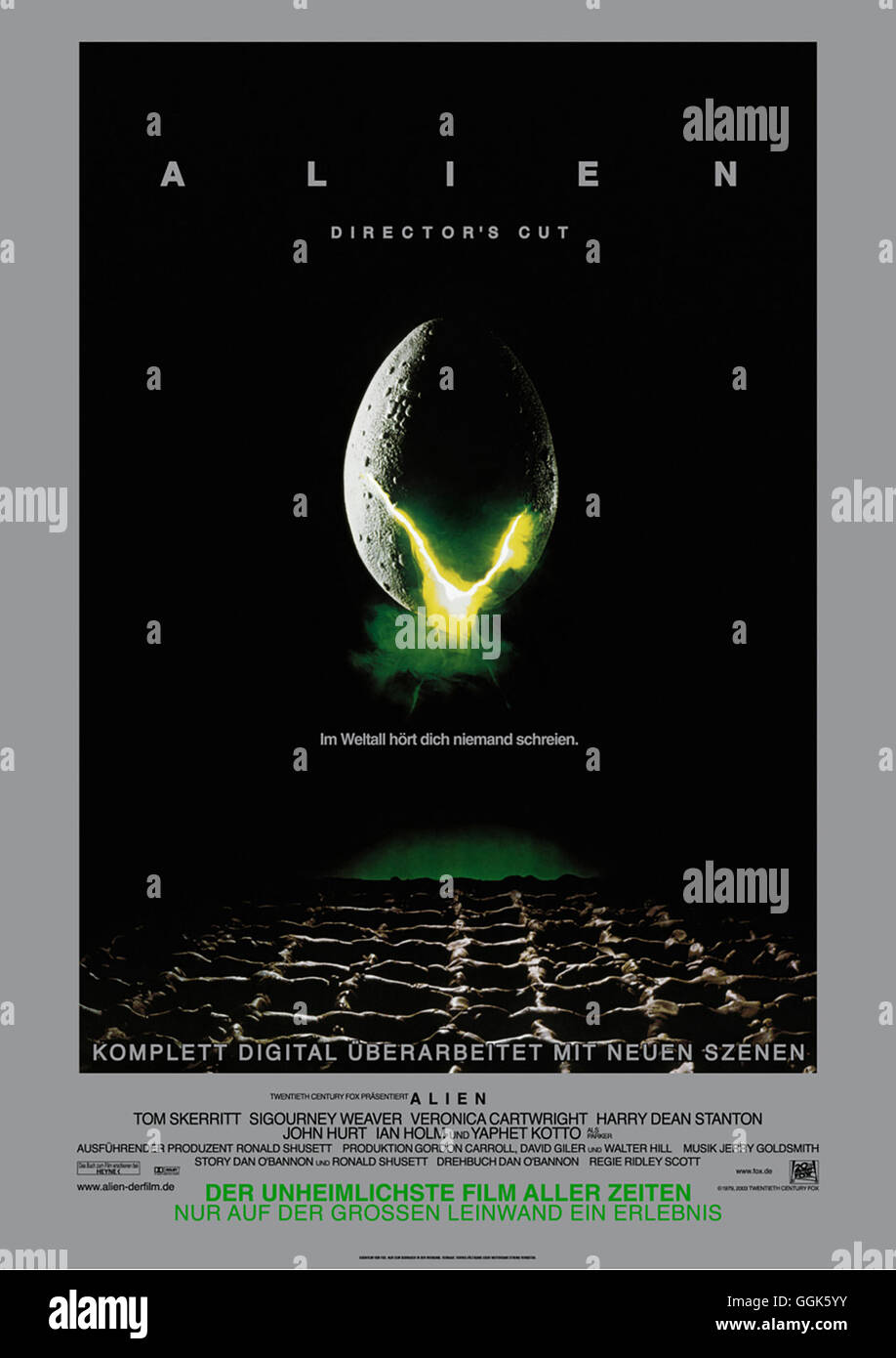 ALIEN - Director's cut / USA 2003 / Ridley Scott Filmplakat Regie: Ridley Scott Foto Stock