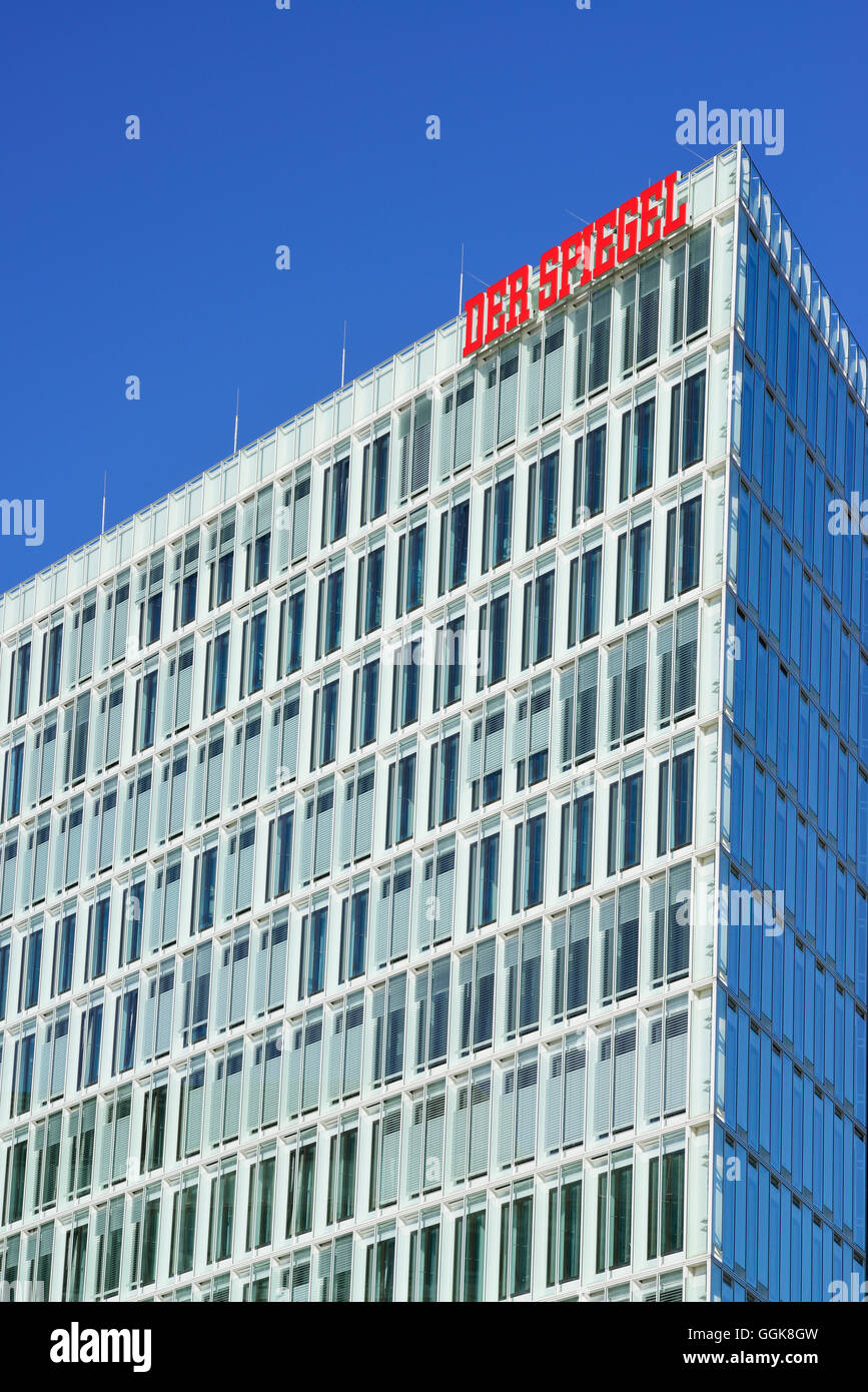 Edificio del Spiegel ufficio editoriale, Spiegelgebaeude, Hafencity di Amburgo, Germania Foto Stock
