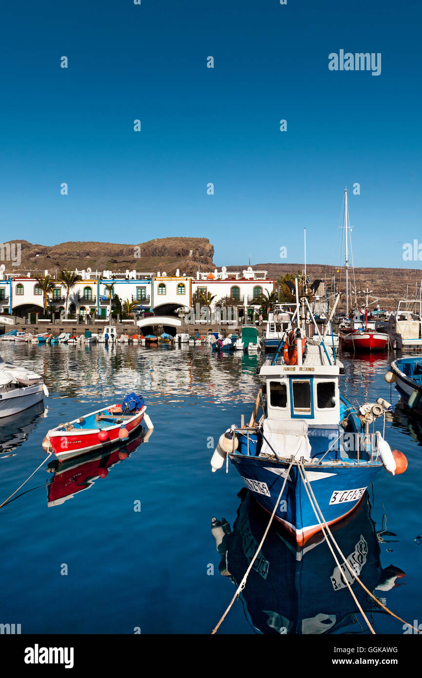 Porto di Puerto de Mogan, Gran Canaria Isole Canarie Spagna Foto Stock