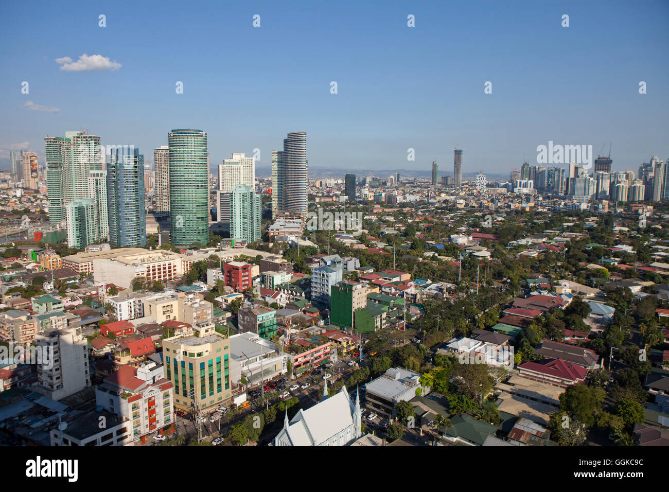 Makati City, il quartiere finanziario e degli affari nel centro oft ha capitale Metro Manila, Filippine, Asia Foto Stock