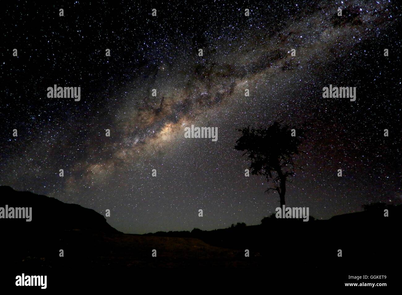 Sud del cielo stellato con Via Lattea, Namibia Foto Stock