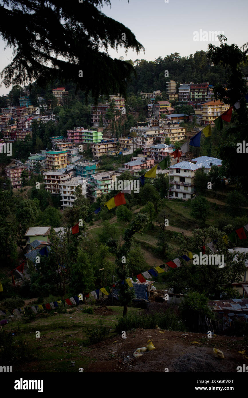 McLeod Ganj villaggio in Dharamsala, Himachal Pradesh, India. © Jordi Boixareu Foto Stock
