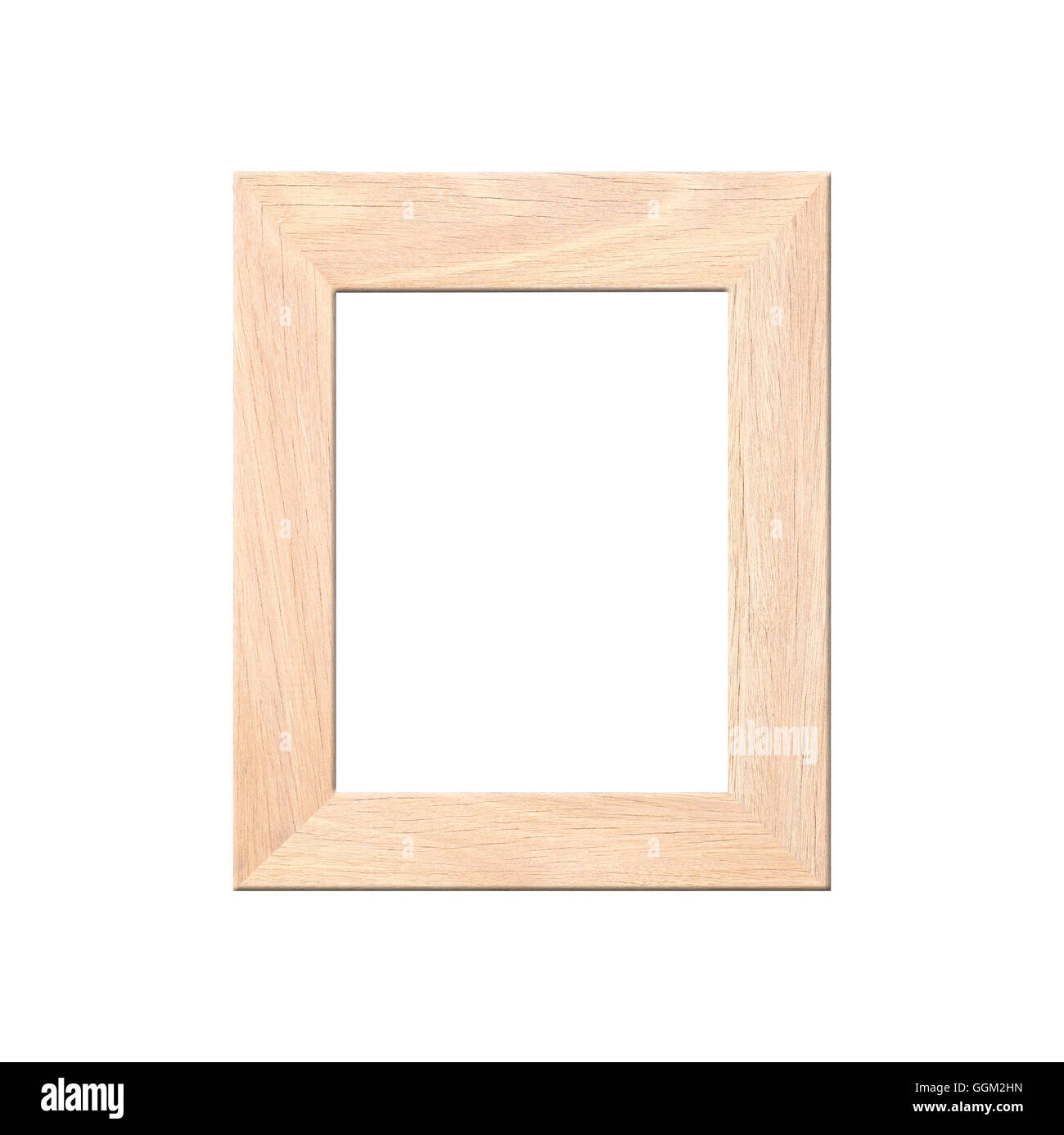 Vintage di legno vecchio picture frame isolati su sfondo bianco. Foto Stock