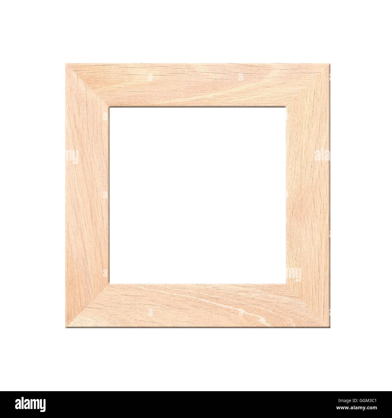 Vintage di legno vecchio picture frame isolati su sfondo bianco. Foto Stock