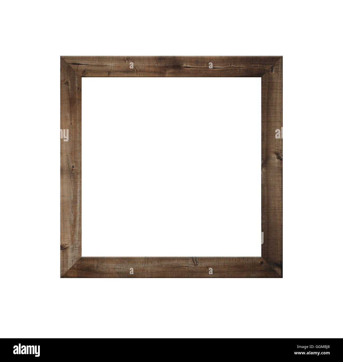 Il vecchio telaio di legno isolato su sfondo bianco. Foto Stock