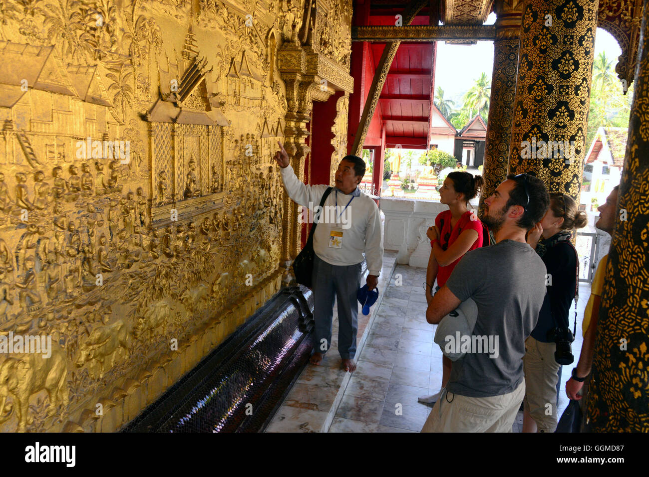 Wat Mai tempio, Luang Prabang, Laos, Asia Foto Stock